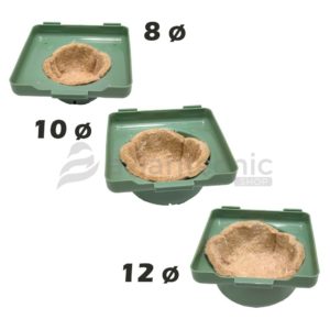 Cajón nido Dubai Moldes Ave para cría con forro de yute y ranuras de sujeción.