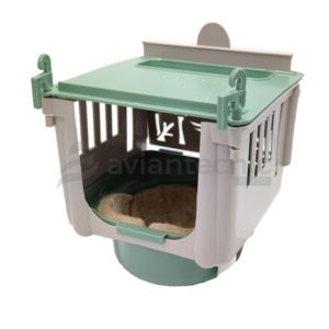 Nido Dubai para aves con forro de yute y cajón intercambiable de plástico no tóxico Moldes Ave