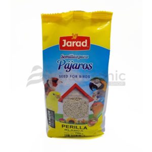 Semilla de perilla rica en proteínas y grasas para la alimentación de pájaros ornamentales.