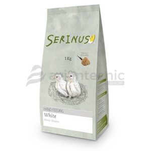 Bolsa de Serinus Papilla Blanca de 1 kg, pienso completo para la cría manual de polluelos de fringílidos y aves ornamentales