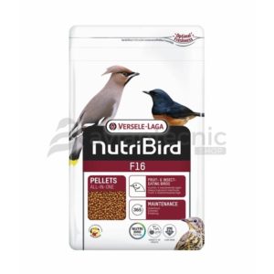 Pienso granulado Nutribird F16 de Versele Laga para aves insectívoras y frugívoras en envase de 10 kg