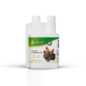 Bote de Gallos Competición B12 + Hierro Avianvet para mejorar el metabolismo energético y la oxigenación en aves de corral.