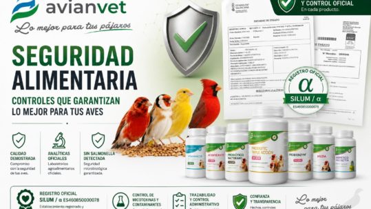 Controles de calidad en productos Avianvet para garantizar la seguridad y transparencia en la alimentación de aves.