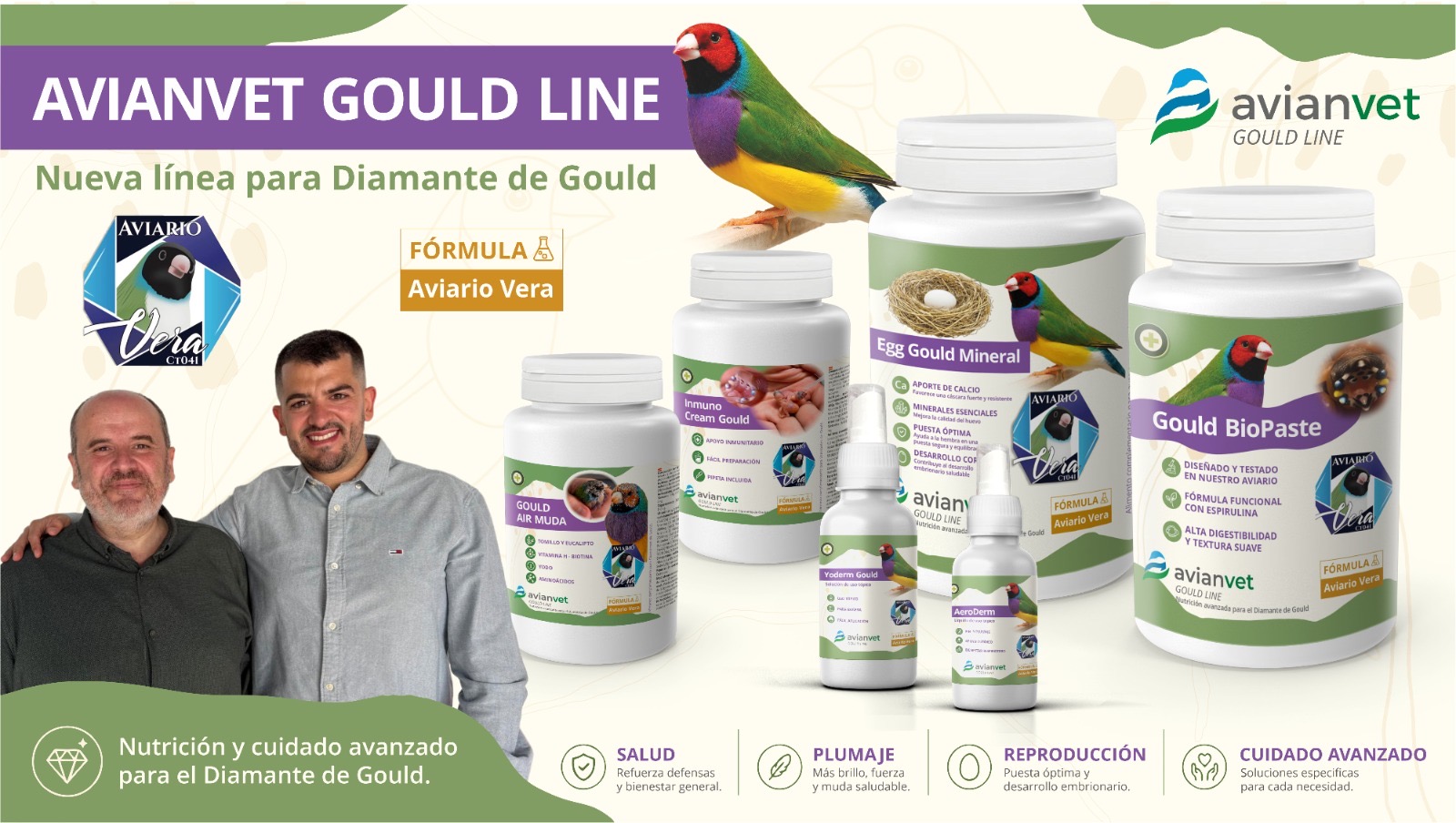 Avianvet Gould Line, la nueva línea especializada para Diamantes de Gould creada junto a Aviario Vera de Iván y Diego Vera.